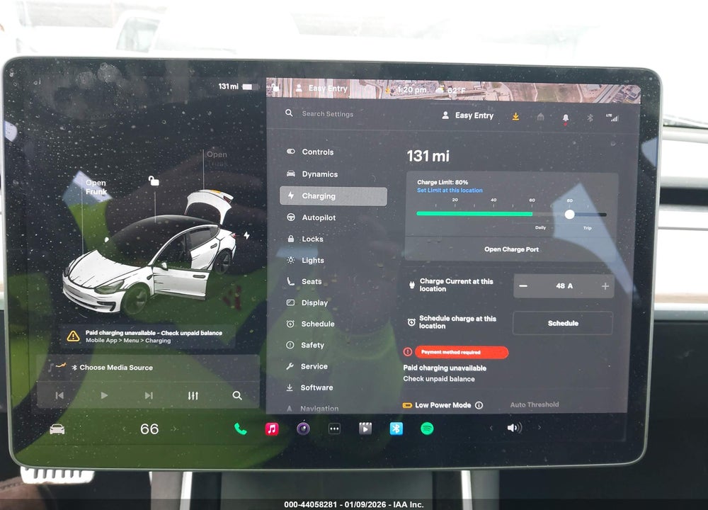 2019 TESLA MODEL 3 LONG RANGE/PERFORMANCE VIN: 5YJ3E1EB2KF441857