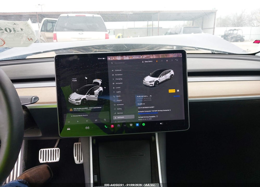 2019 TESLA MODEL 3 LONG RANGE/PERFORMANCE VIN: 5YJ3E1EB2KF441857