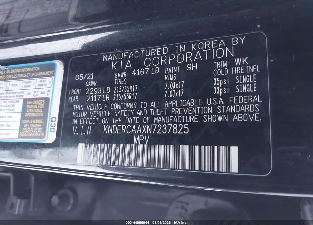 2022 KIA SELTOS EX VIN: KNDERCAAXN7237825