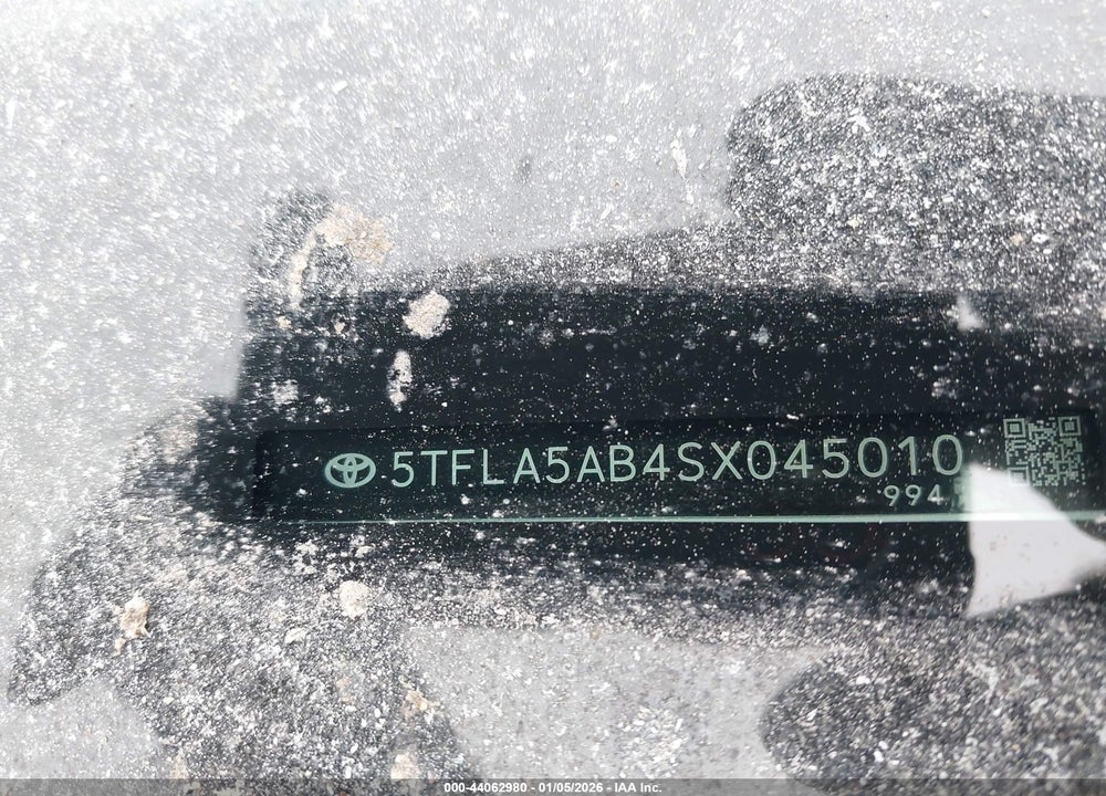 2025 TOYOTA TUNDRA SR5 VIN: 5TFLA5AB4SX045010