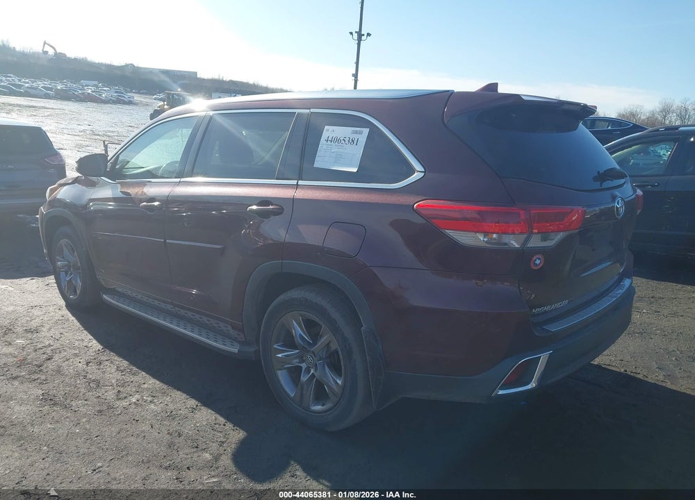 2019 TOYOTA HIGHLANDER LIMITED PLATINUM VIN: 5TDDZRFH3KS711216