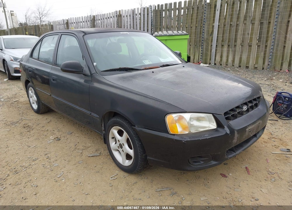 2001 HYUNDAI ACCENT GL VIN: KMHCG45C91U160483