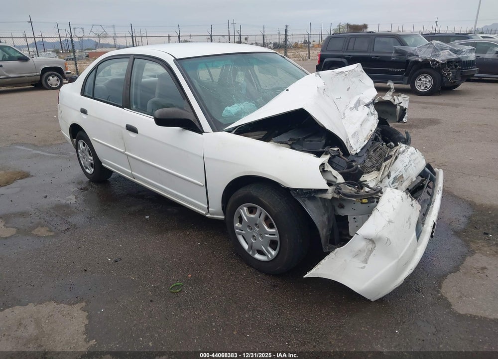 2001 HONDA CIVIC LX VIN: 1HGES16591L068713