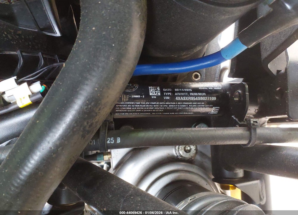 2025 POLARIS SPORTSMAN XP 1000 ULTIMATE VIN: 4XASXR954SB027109