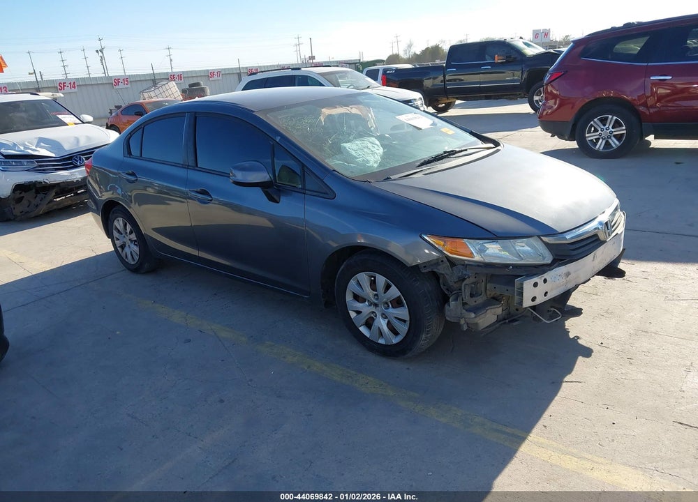 2012 HONDA CIVIC LX VIN: 2HGFB2F56CH308195