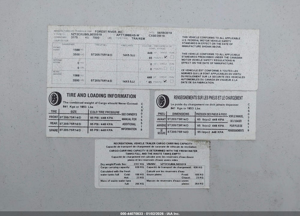 2020 COACHMEN APEX VIN: 5ZT2CXUB0LS035519
