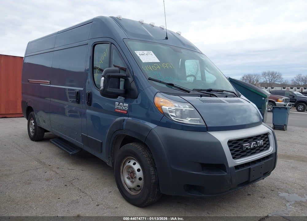 2019 RAM PROMASTER 2500 HIGH ROOF 159 WB VIN: 3C6TRVDG7KE503257