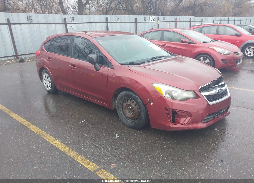 2012 SUBARU IMPREZA 2.0I VIN: JF1GPAA6XCH206053