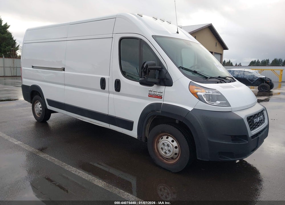 2019 RAM PROMASTER 2500 HIGH ROOF 159 WB VIN: 3C6TRVDG4KE503765