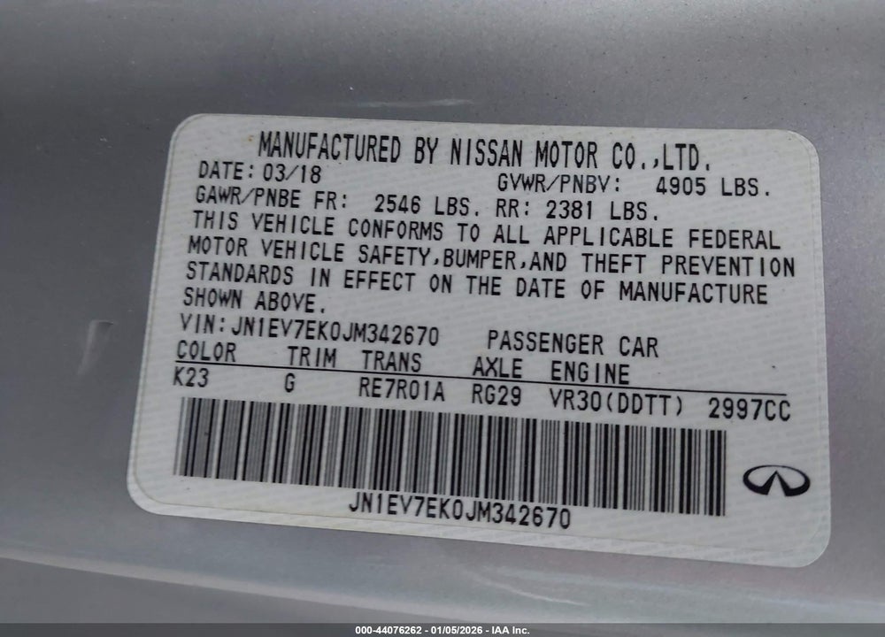 2018 INFINITI Q60 3.0T LUXE VIN: JN1EV7EK0JM342670