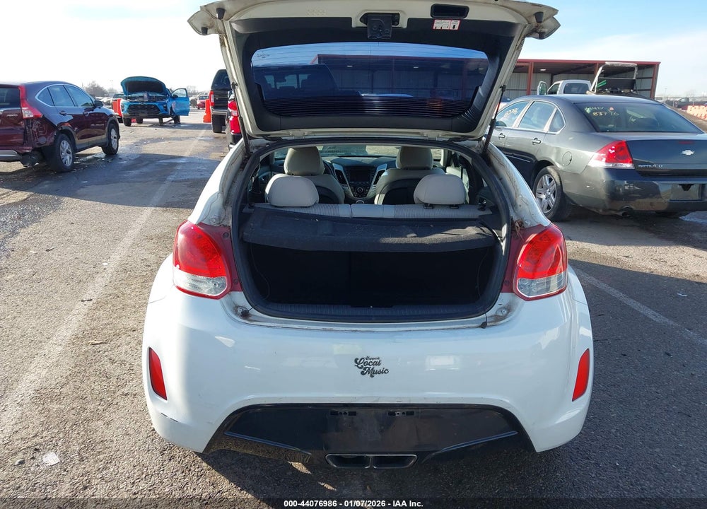 2012 HYUNDAI VELOSTER BASE W/GRAY VIN: KMHTC6AD3CU029364