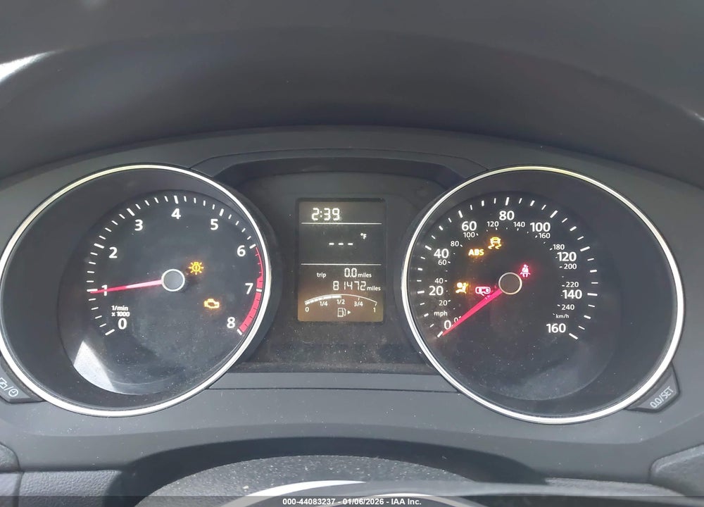2015 VOLKSWAGEN JETTA 2.0L S VIN: 3VW1K7AJ1FM345118