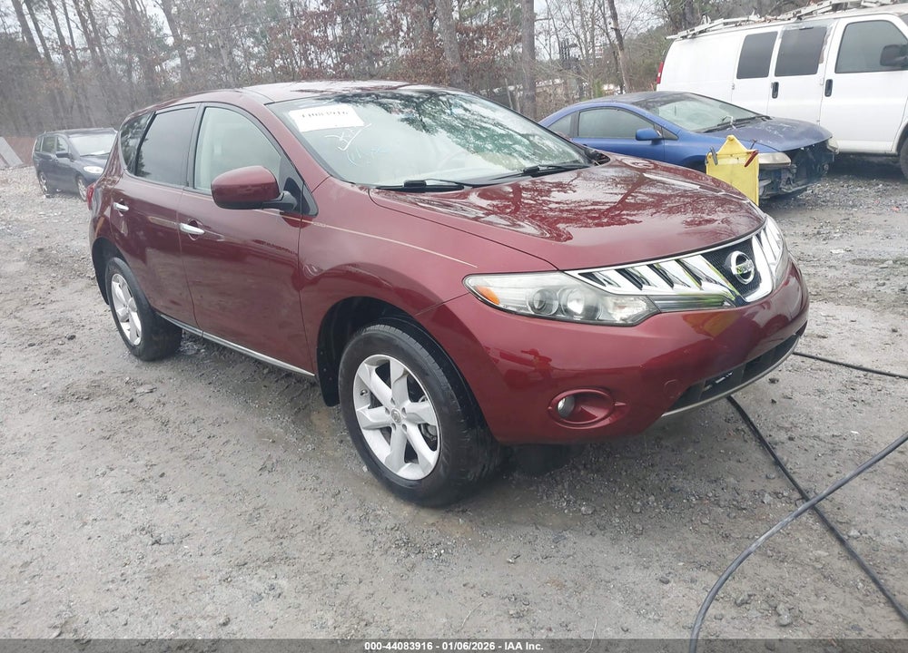 2009 NISSAN MURANO SL VIN: JN8AZ18U99W029616