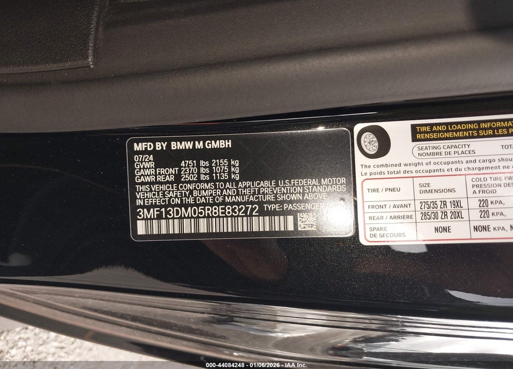 2024 BMW M2 VIN: 3MF13DM05R8E83272