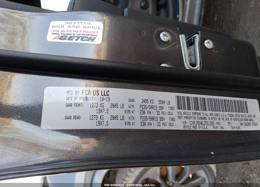 2020 JEEP CHEROKEE HIGH ALTITUDE 4X4 VIN: 1C4PJMDN6LD551295