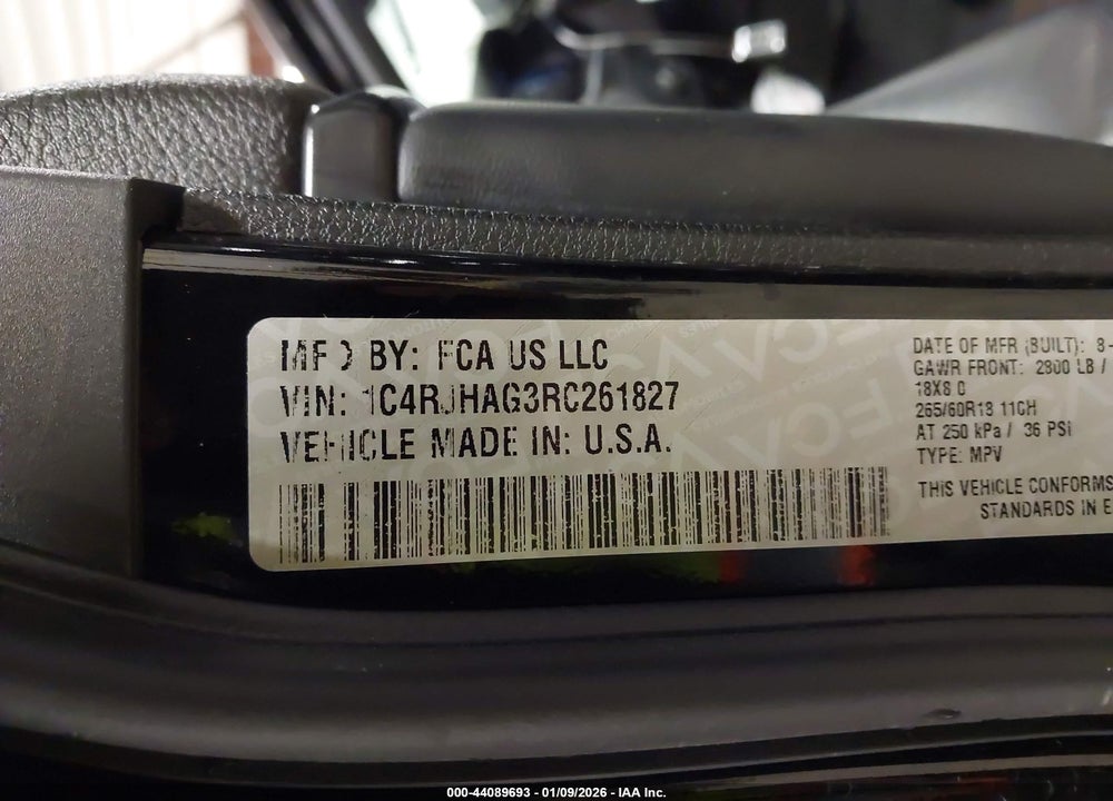 2024 JEEP GRAND CHEROKEE ALTITUDE X 4X4 VIN: 1C4RJHAG3RC261827