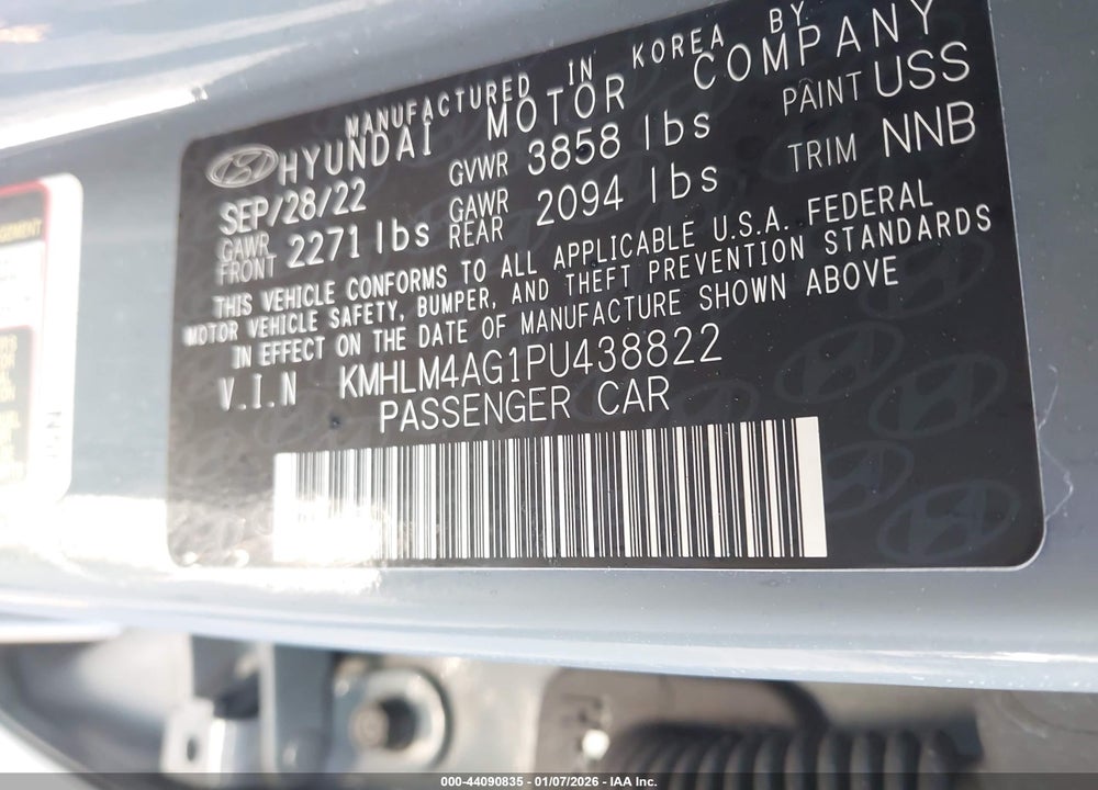 2023 HYUNDAI ELANTRA SEL VIN: KMHLM4AG1PU438822
