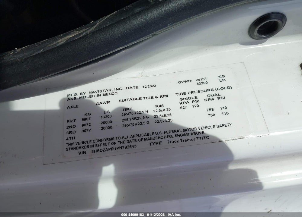 2023 INTERNATIONAL LT VIN: 3HSDZAPR1PN782643