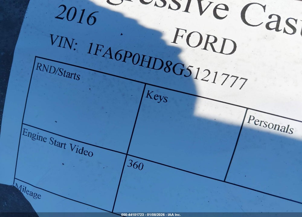 2016 FORD FUSION SE VIN: 1FA6P0HD8G5121777