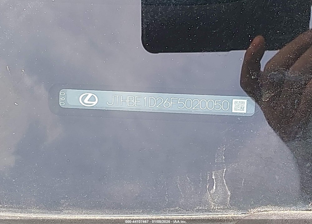 2015 LEXUS IS 350 VIN: JTHBE1D26F5020050