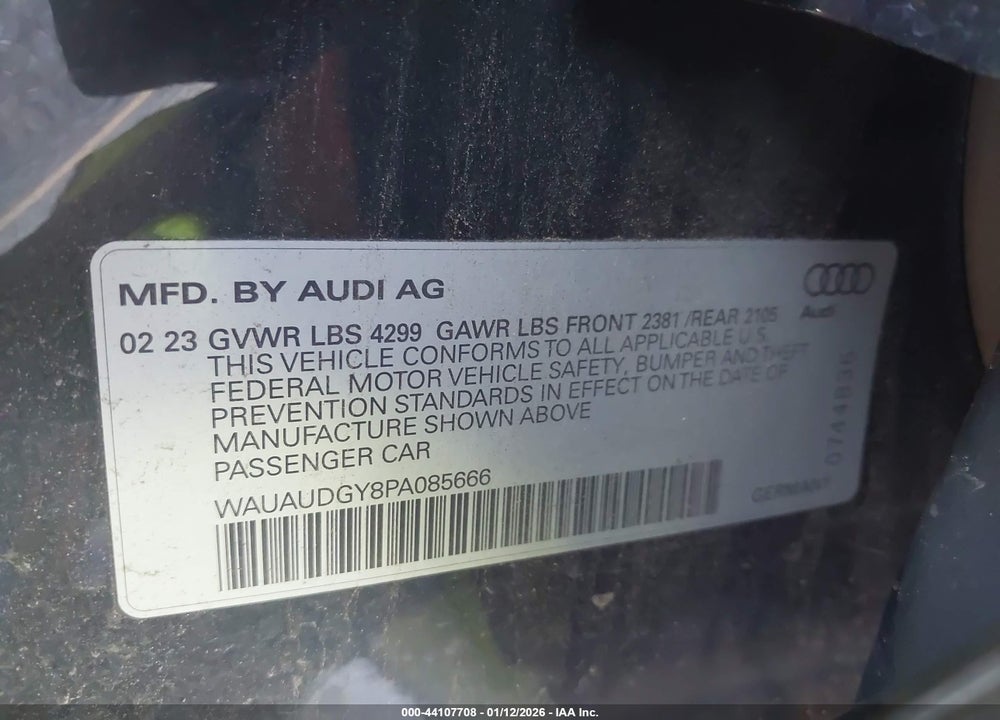 2023 AUDI A3 PREMIUM 40 TFSI FRONT-WHEEL DRIVE S TRONIC VIN: WAUAUDGY8PA085666