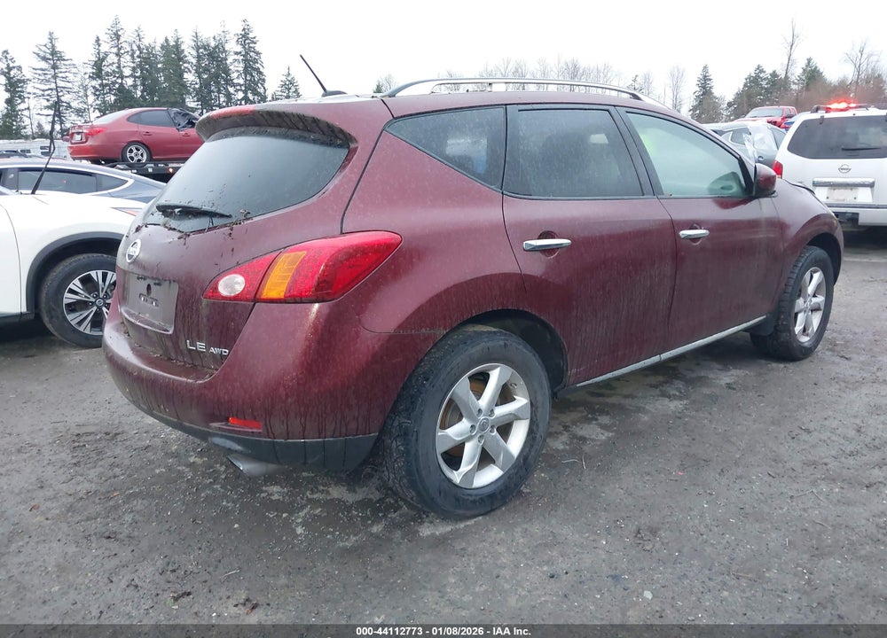2009 NISSAN MURANO LE VIN: JN8AZ18W89W136240