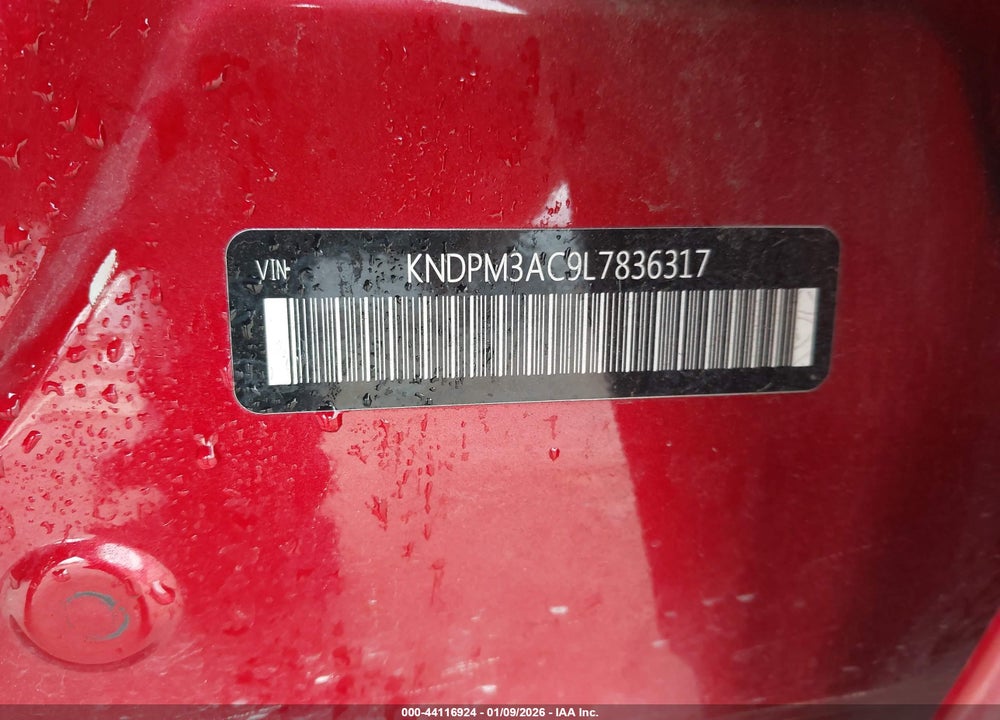 2020 KIA SPORTAGE LX VIN: KNDPM3AC9L7836317