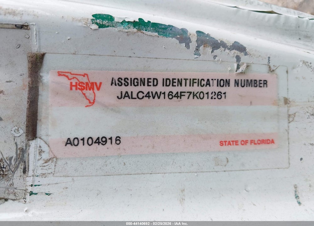 2015 ISUZU NPR DSL REG AT VIN: JALC4W164F7K01261