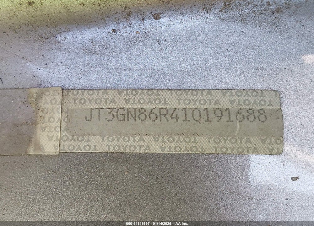 2001 TOYOTA 4RUNNER SR5 V6 VIN: JT3GN86R410191688