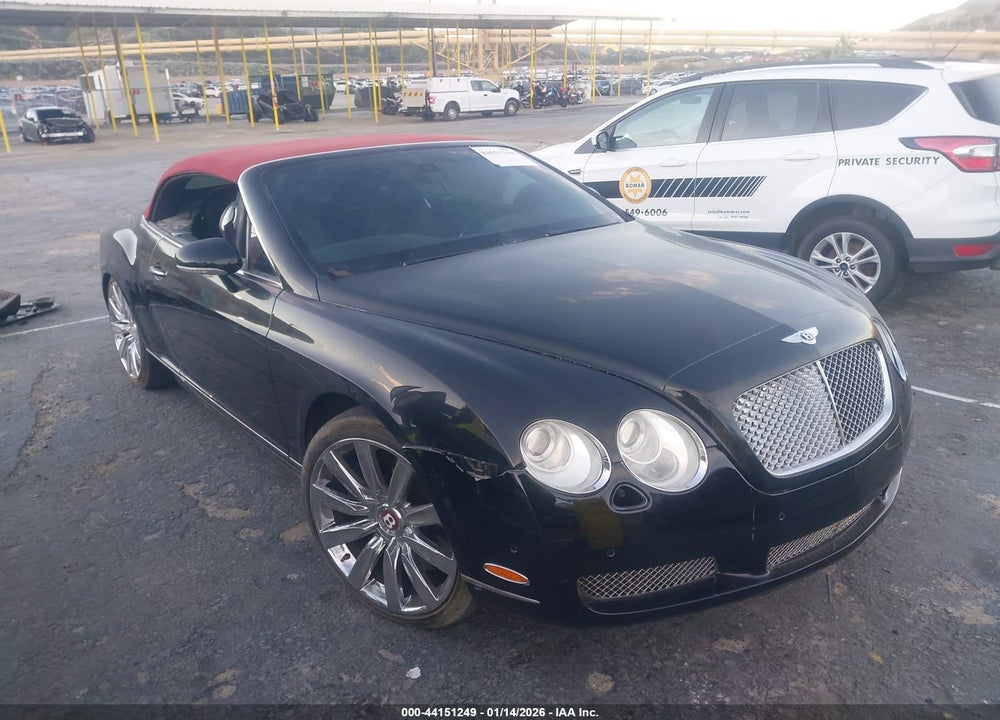 2008 BENTLEY CONTINENTAL GTC VIN: SCBDR33W78C054403