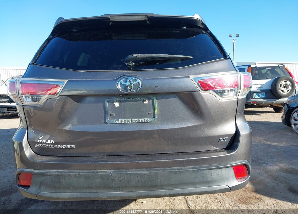 2016 TOYOTA HIGHLANDER LE PLUS V6 VIN: 5TDZKRFH2GS134180