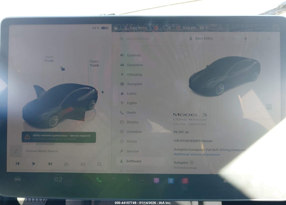2023 TESLA MODEL 3 LONG RANGE DUAL MOTOR ALL-WHEEL DRIVE VIN: 5YJ3E1EB8PF416064
