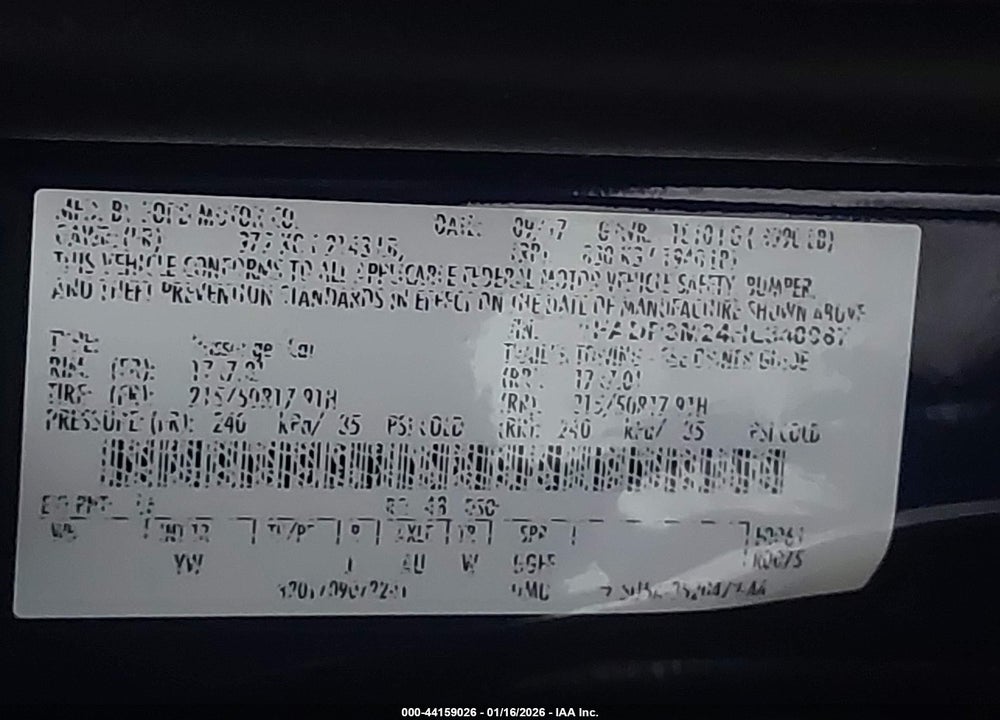 2017 FORD FOCUS SEL VIN: 1FADP3M24HL340987