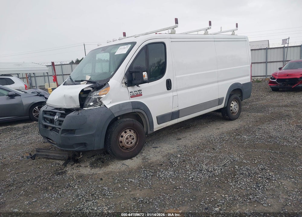 2017 RAM PROMASTER 1500 LOW ROOF 136 WB VIN: 3C6TRVAG2HE516835