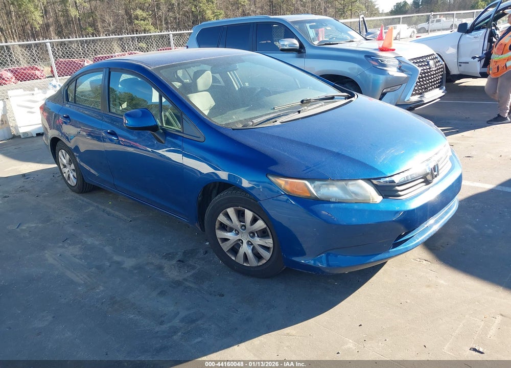 2012 HONDA CIVIC LX VIN: 19XFB2F55CE016015