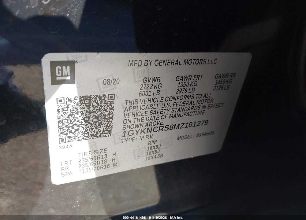 2021 CADILLAC XT5 FWD PREMIUM LUXURY VIN: 1GYKNCRS8MZ101279