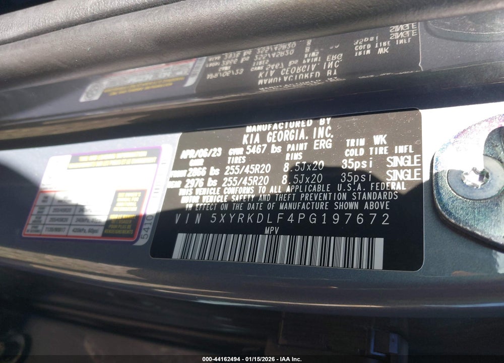 2023 KIA SORENTO SX VIN: 5XYRKDLF4PG197672