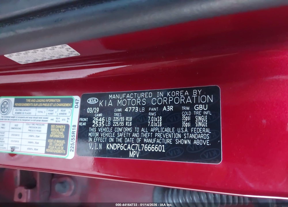 2020 KIA SPORTAGE S VIN: KNDP6CAC7L7666601