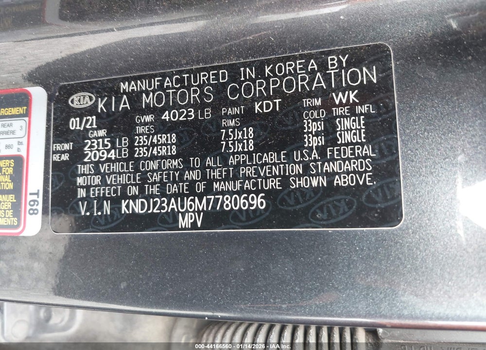 2021 KIA SOUL X-LINE VIN: KNDJ23AU6M7780696