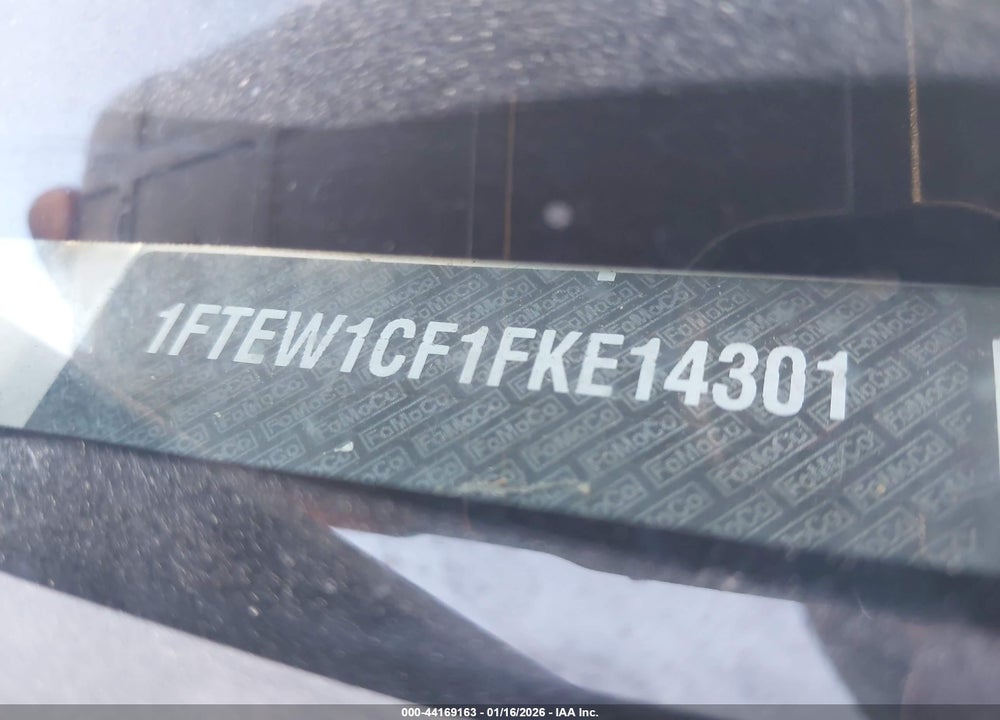 2015 FORD F-150 XLT VIN: 1FTEW1CF1FKE14301
