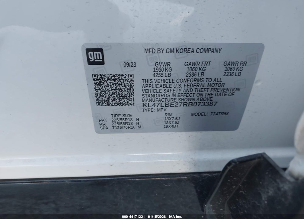 2024 BUICK ENVISTA SPORT TOURING FWD VIN: KL47LBE27RB073387