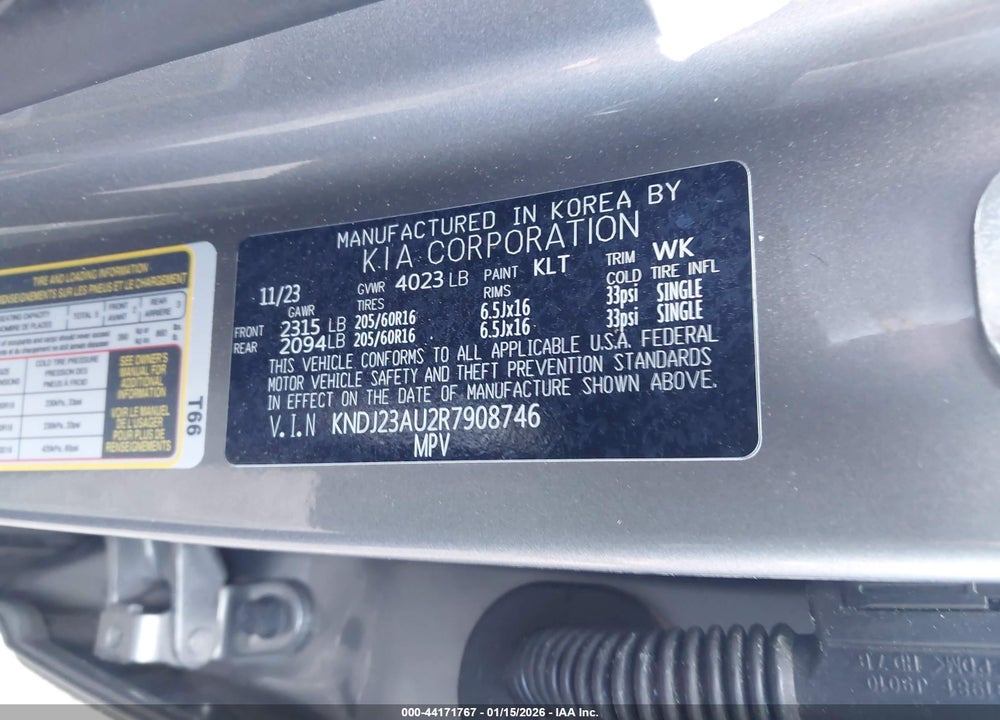 2024 KIA SOUL LX VIN: KNDJ23AU2R7908746