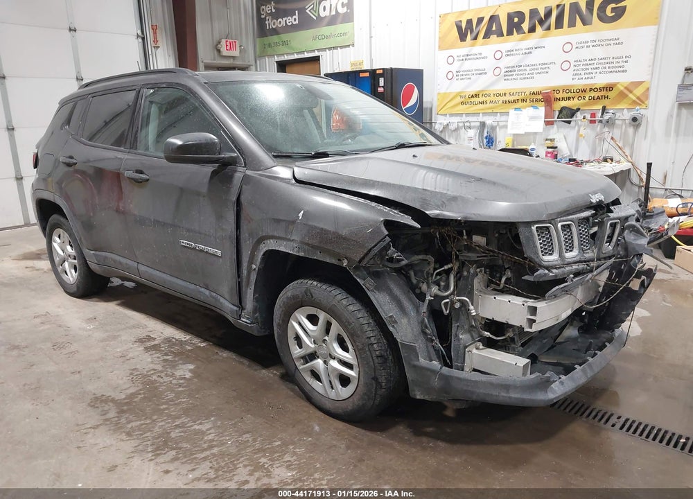 2018 JEEP COMPASS SPORT FWD VIN: 3C4NJCAB9JT202859