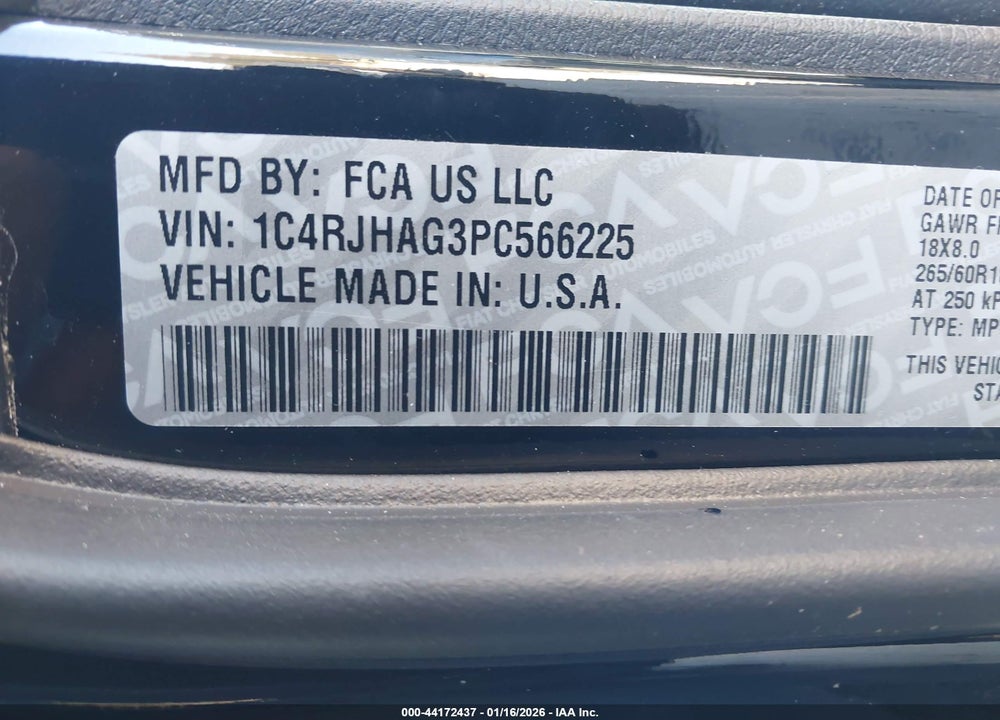 2023 JEEP GRAND CHEROKEE LAREDO 4X4 VIN: 1C4RJHAG3PC566225
