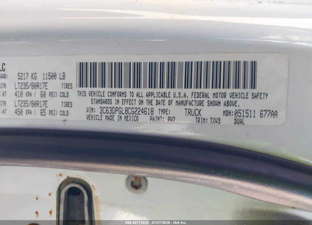 2012 RAM 3500 ST VIN: 3C63DPGL8CG224618