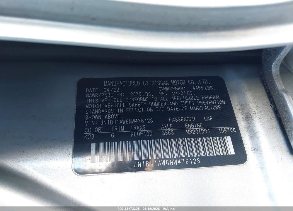 2022 NISSAN ROGUE SPORT S AWD XTRONIC CVT VIN: JN1BJ1AW6NW476128