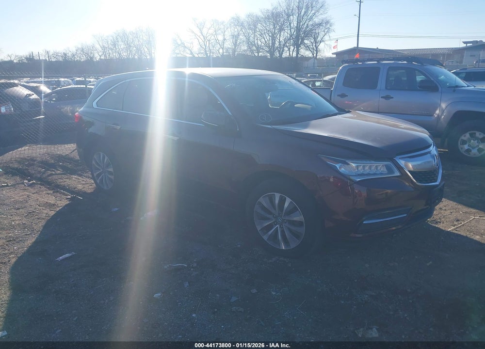 2014 ACURA MDX TECHNO VIN: 5FRYD4H41EB028323