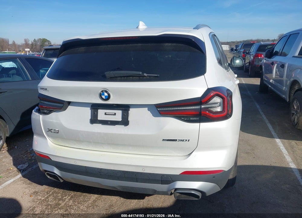 2022 BMW X3 SDRIVE30I VIN: 5UX43DP02N9N07909
