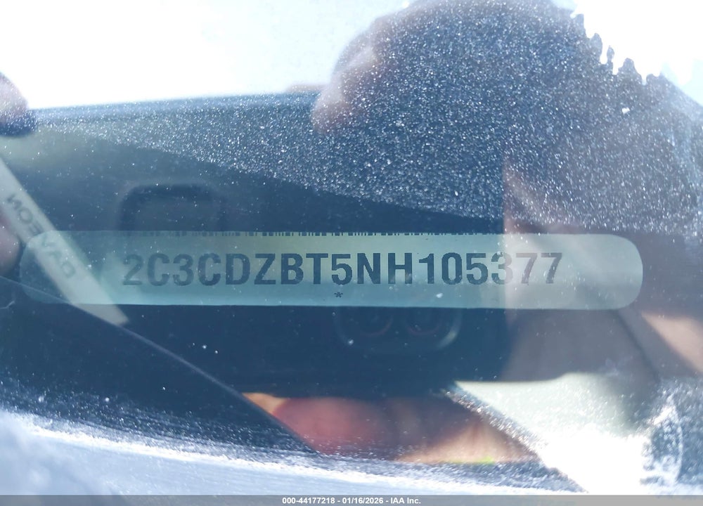 2022 DODGE CHALLENGER R/T VIN: 2C3CDZBT5NH105377