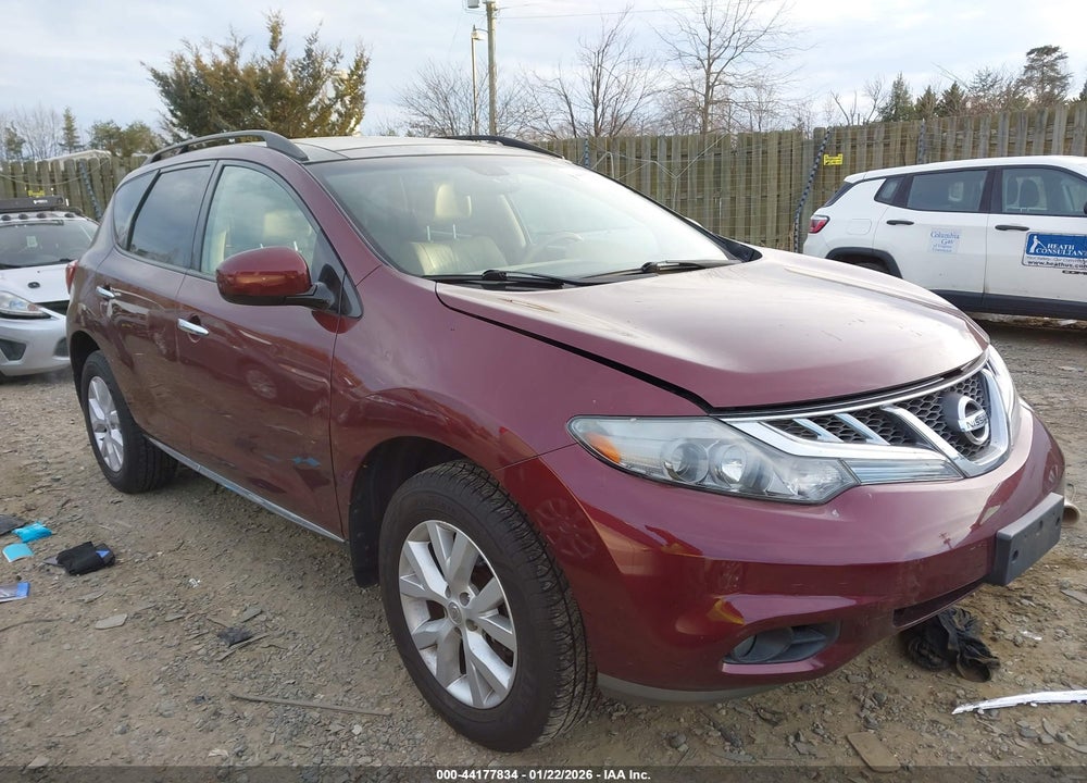 2012 NISSAN MURANO SL VIN: JN8AZ1MW3CW221239